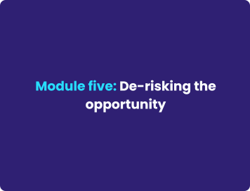 De-risking the opportunity