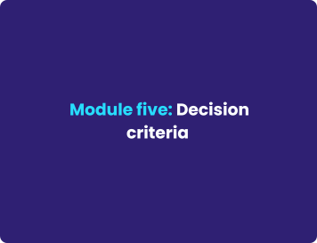 Decision criteria