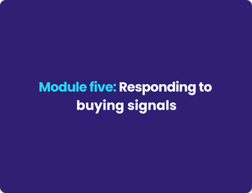 Responding to buying signals​
