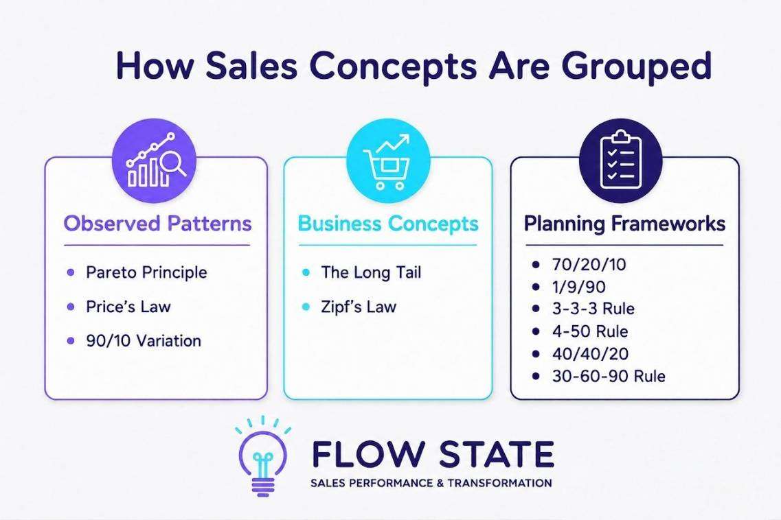How sales concepts are grouped